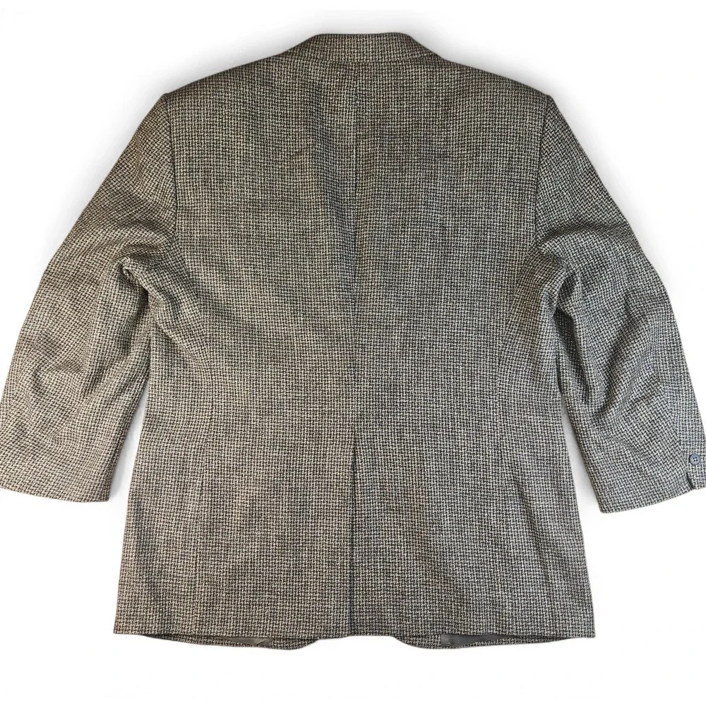 Townscraft Blazer Size 44 R Brown Tan Tweed Wool Blend Jacket Sports Coat